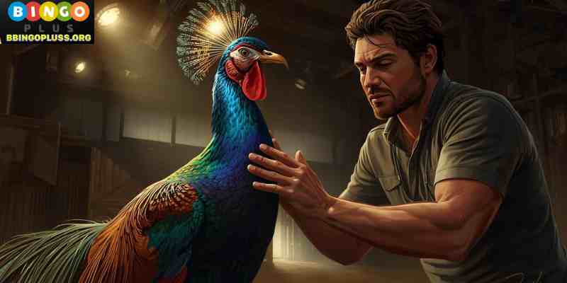 Gamefowl preparation before sabong match