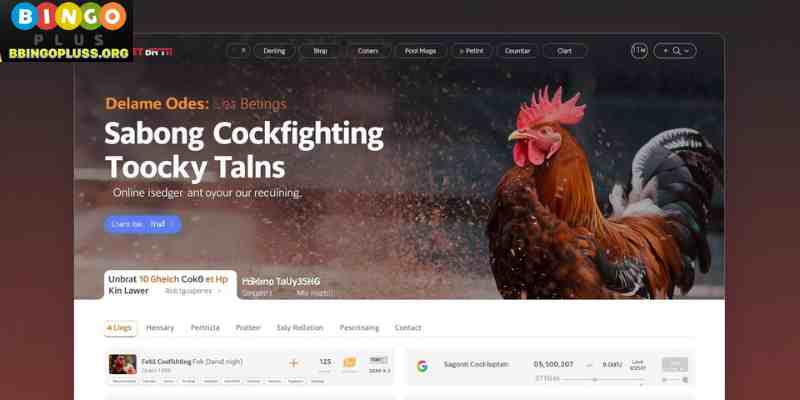 Online sabong betting dashboard interface showing live odds and betting options